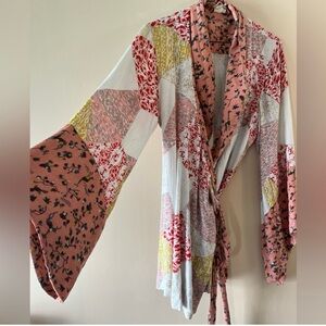 Anthropologie patchwork kimono robe